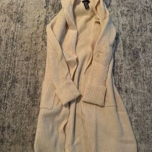 BCBGMaxAzria Ivory Hooded Sweater